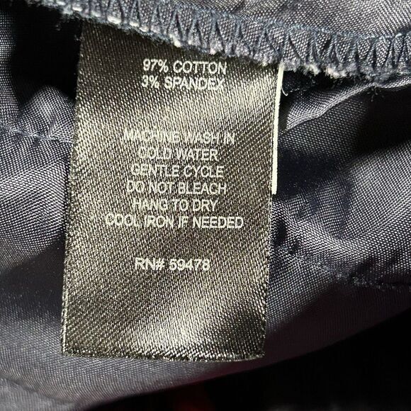 Kenar‎ Womens Geometric Printed Pants Size 6 Crop Stretch Slim Blue Pink - Picture 9 of 10